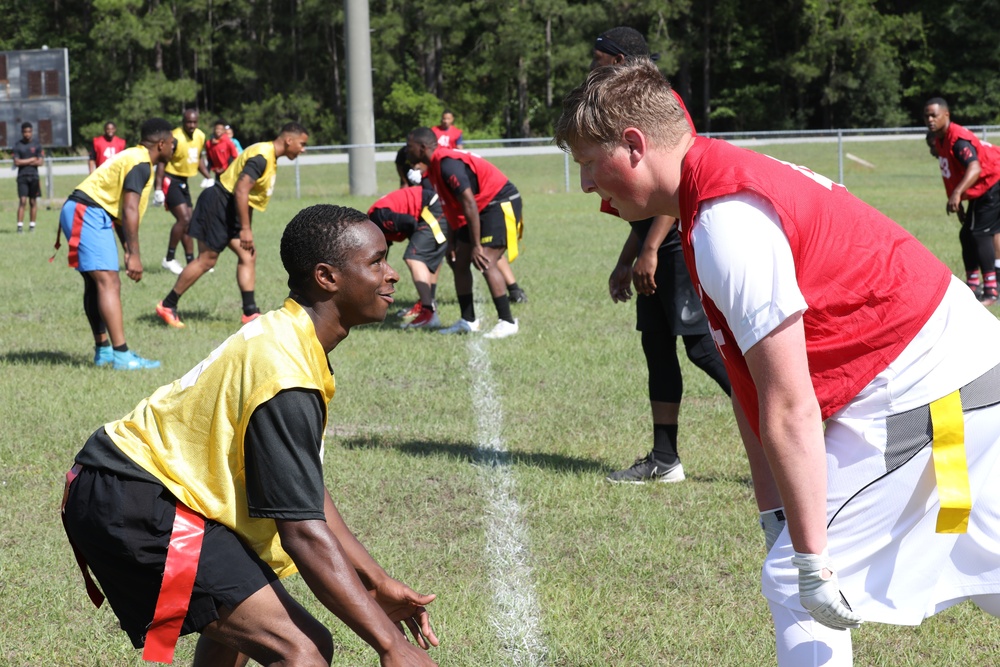 Dogface Soldier Compete in Flag Football Tournament During Marne Week