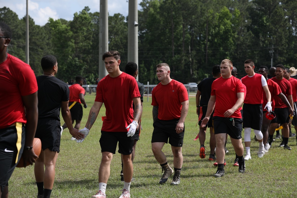 Dogface Soldier Compete in Flag Football Tournament During Marne Week