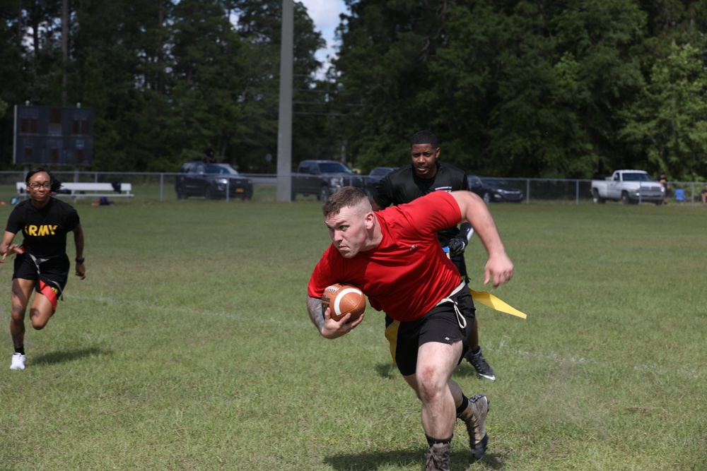 Dogface Soldier Compete in Flag Football Tournament During Marne Week