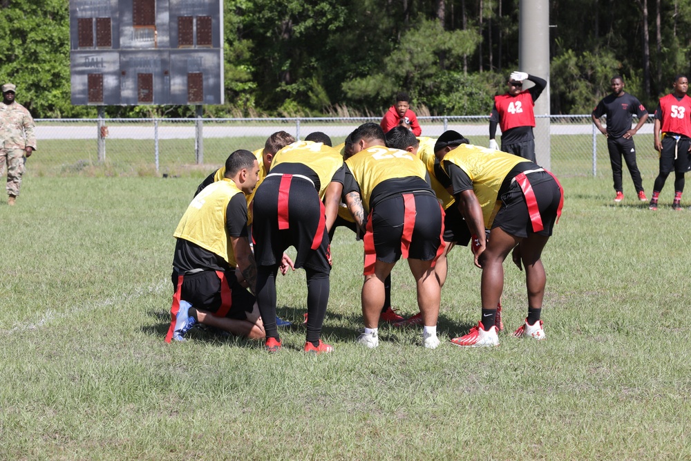 Dogface Soldier Compete in Flag Football Tournament During Marne Week