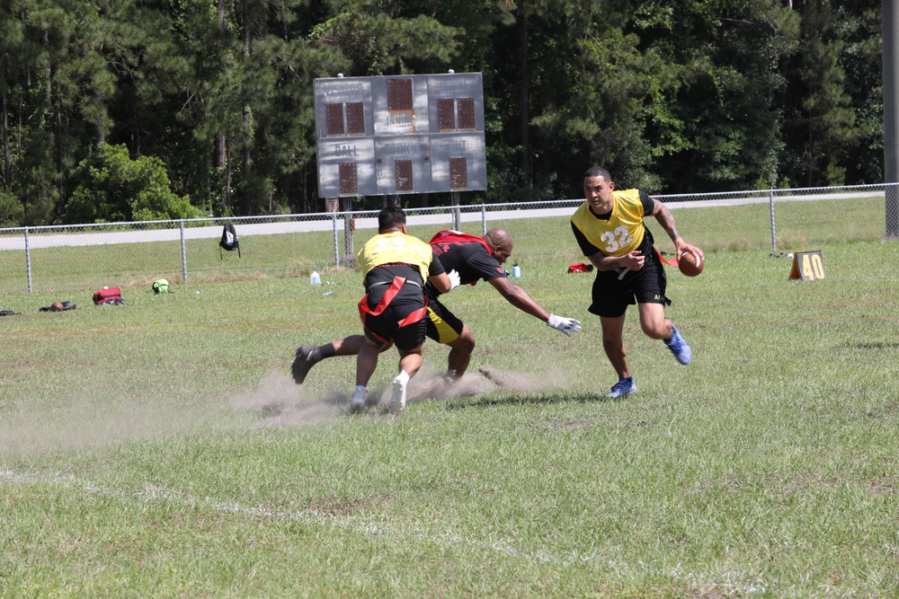 Dogface Soldier Compete in Flag Football Tournament During Marne Week