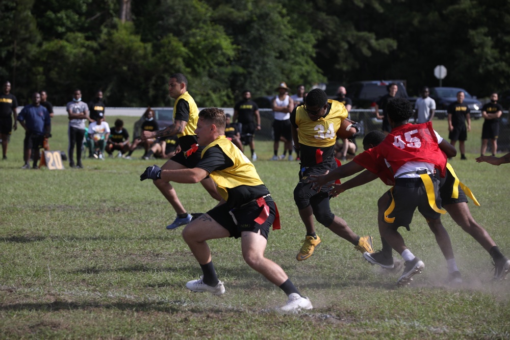 Dogface Soldier Compete in Flag Football Tournament During Marne Week