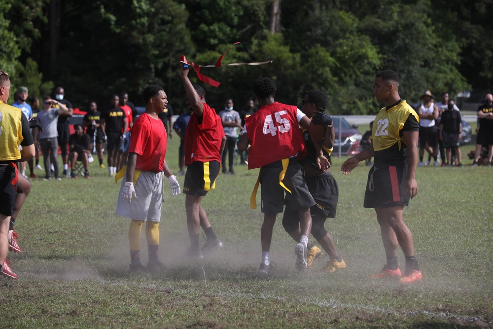 Dogface Soldier Compete in Flag Football Tournament During Marne Week