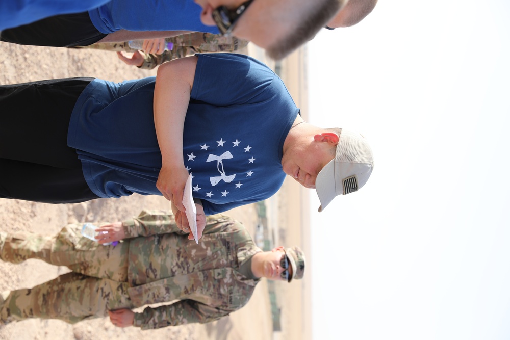 Soldiers and DoD civilians joined chaplains for a Prayer Walk at Camp Buehring, Kuwait.