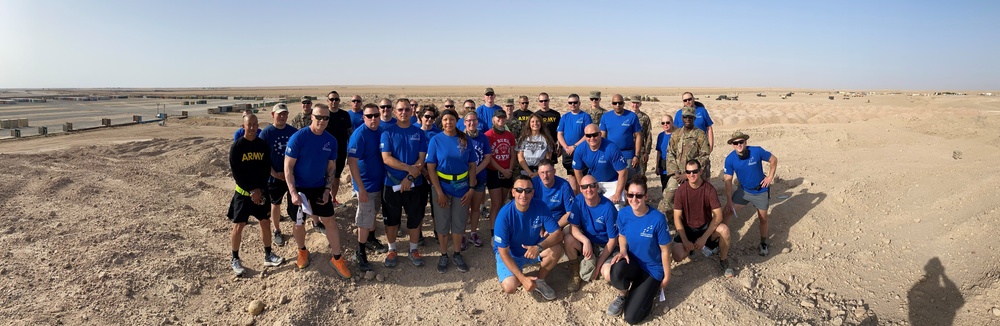 Soldiers and DoD civilians joined chaplains for a Prayer Walk at Camp Buehring, Kuwait.