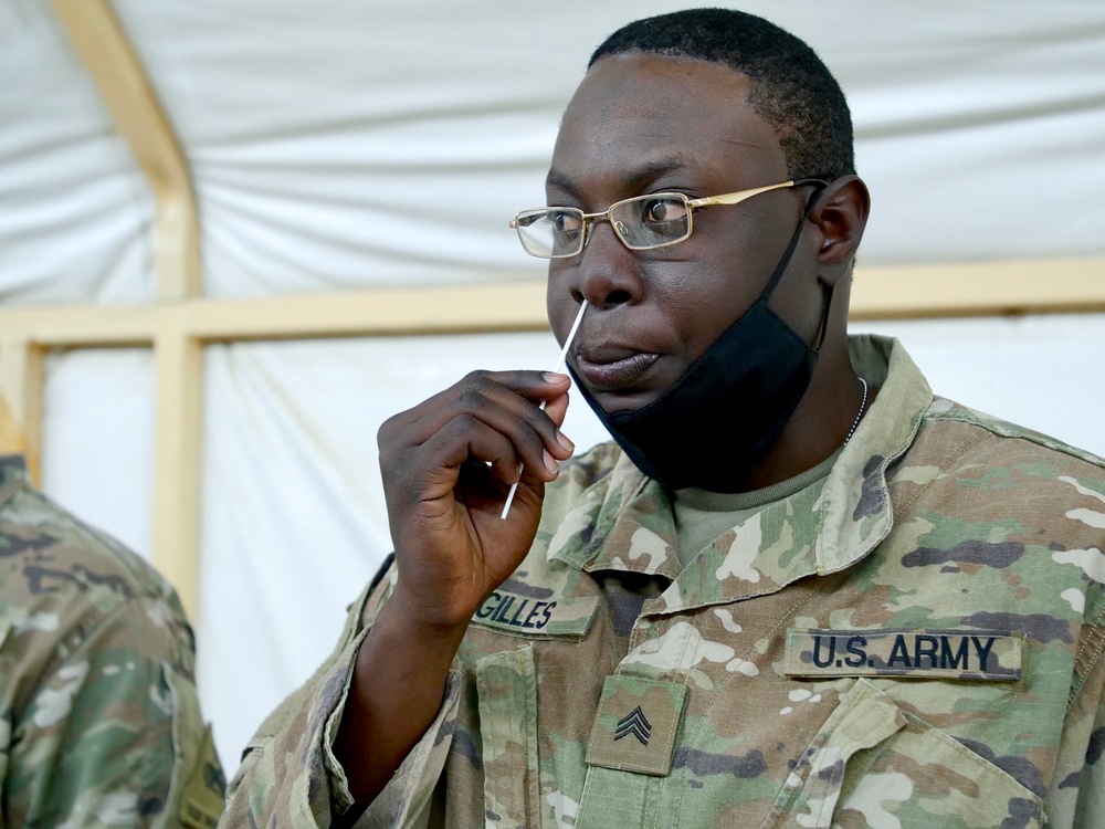 111th Theater Engineer Brigade conducts COVID Testing