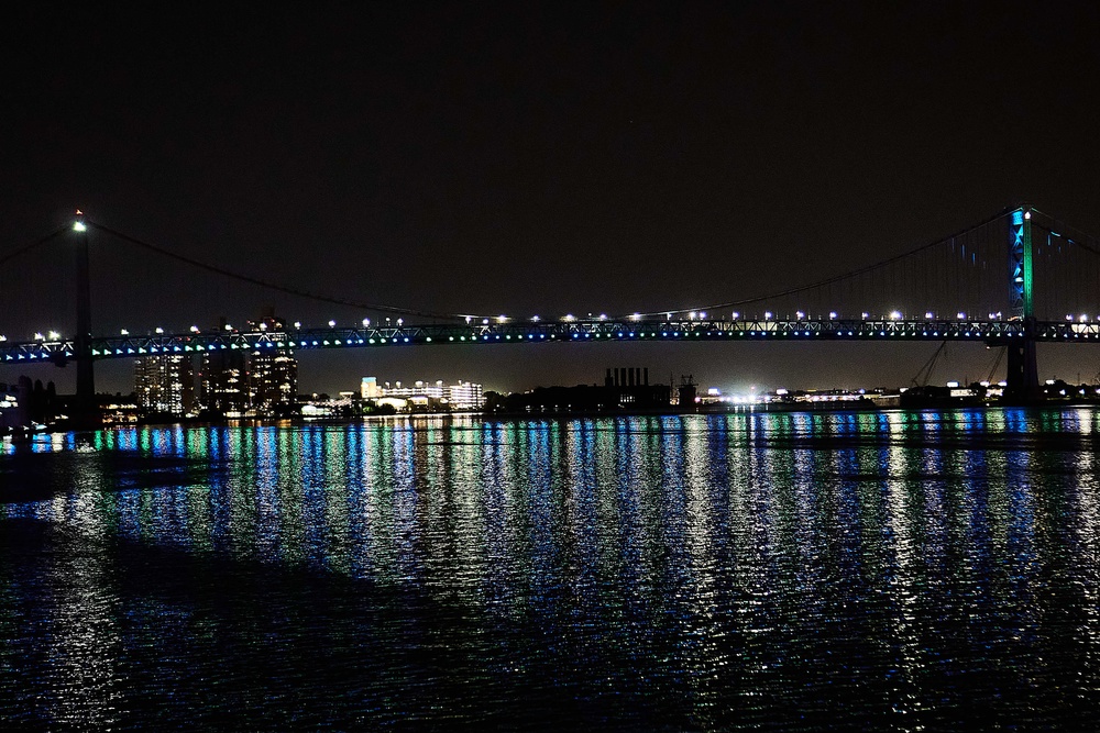 DVIDS - Images - Benjamin Franklin Bridge lit up in honor of ...