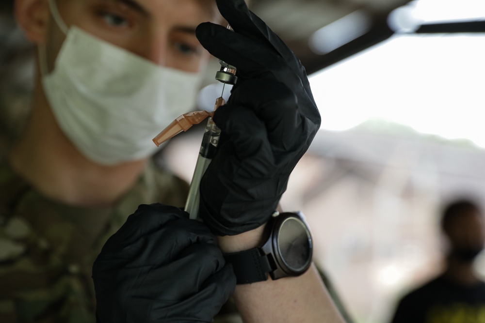 U.S. Army Soldiers receive COVID-19 vaccinations in Tuzla, Bosnia &amp; Herzegovina