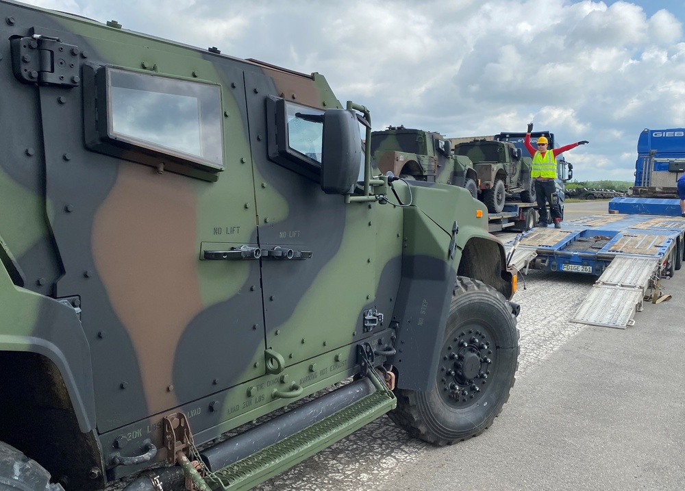 Joint Light Tactical Vehicles arrive at APS-2 site in Mannheim