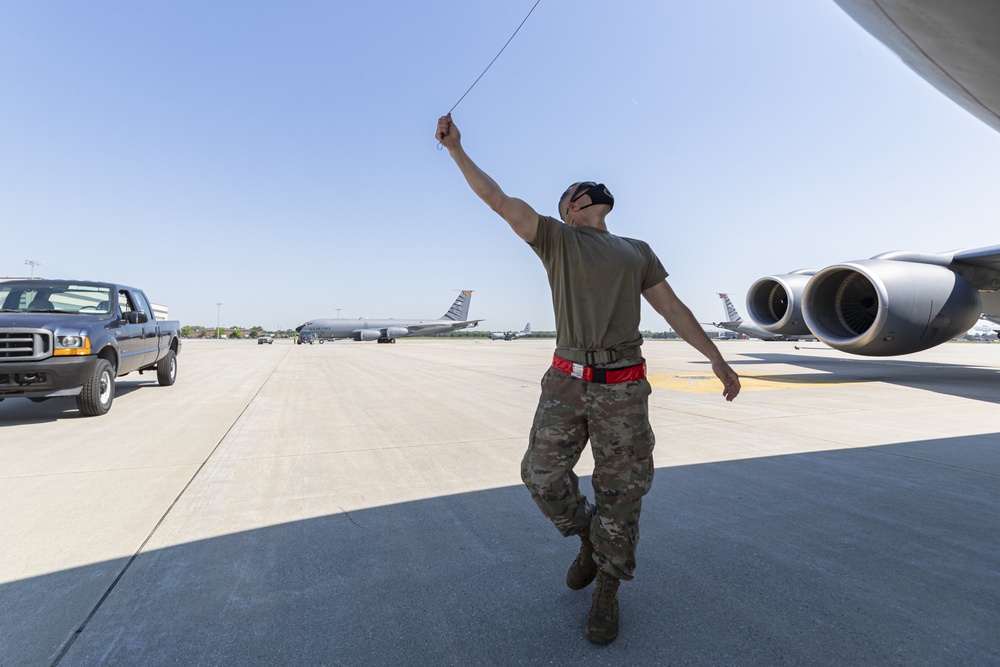 141st Air Refueling Squadron refuels EC-130J Commando Solo