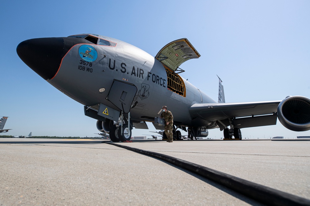 141st Air Refueling Squadron refuels EC-130J Commando Solo