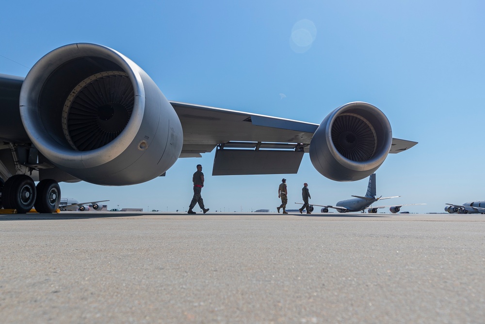 141st Air Refueling Squadron refuels EC-130J Commando Solo