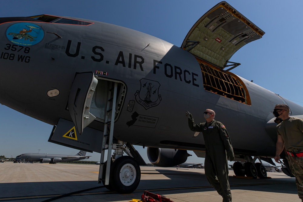 141st Air Refueling Squadron refuels EC-130J Commando Solo