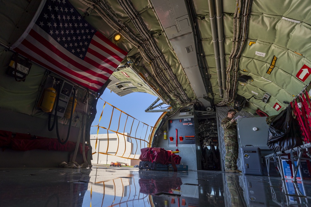 141st Air Refueling Squadron refuels EC-130J Commando Solo