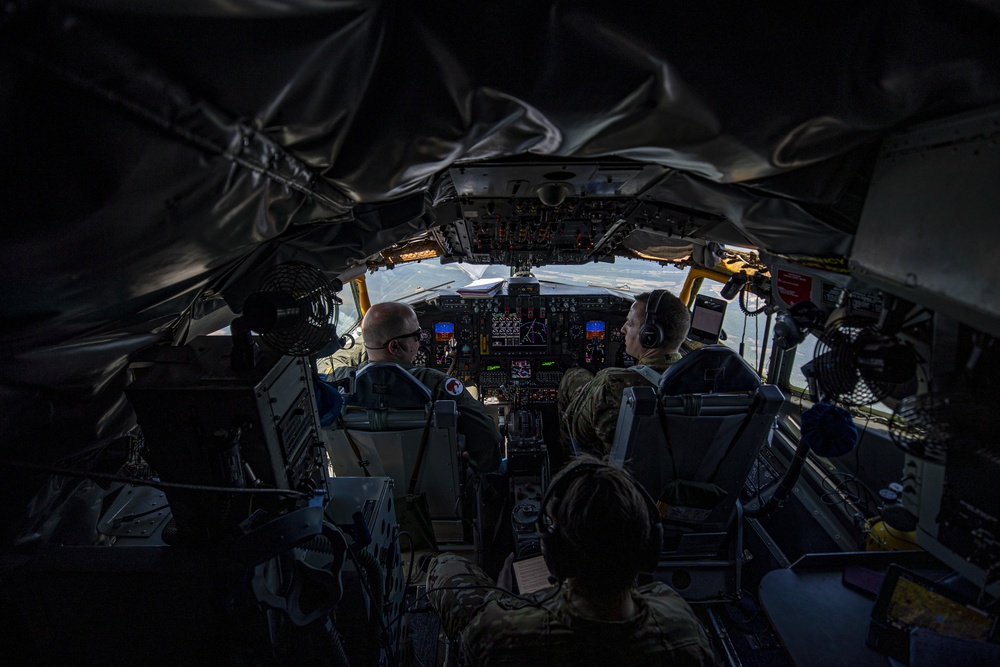 141st Air Refueling Squadron refuels EC-130J Commando Solo