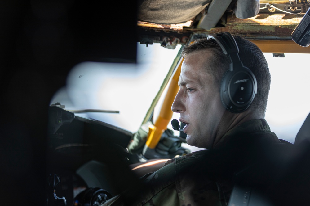 141st Air Refueling Squadron refuels EC-130J Commando Solo