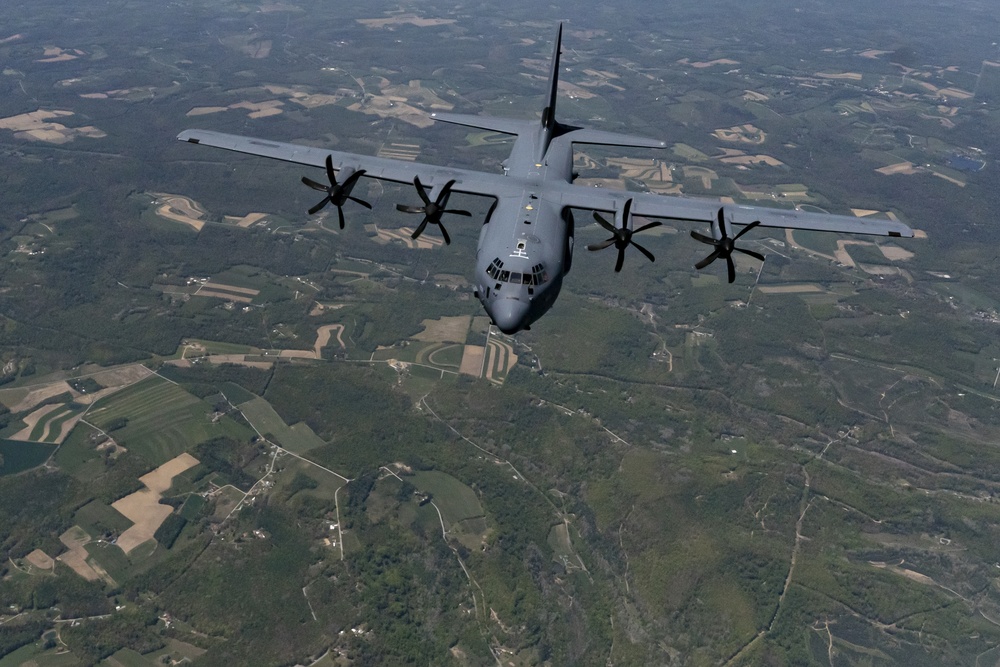 141st Air Refueling Squadron refuels EC-130J Commando Solo