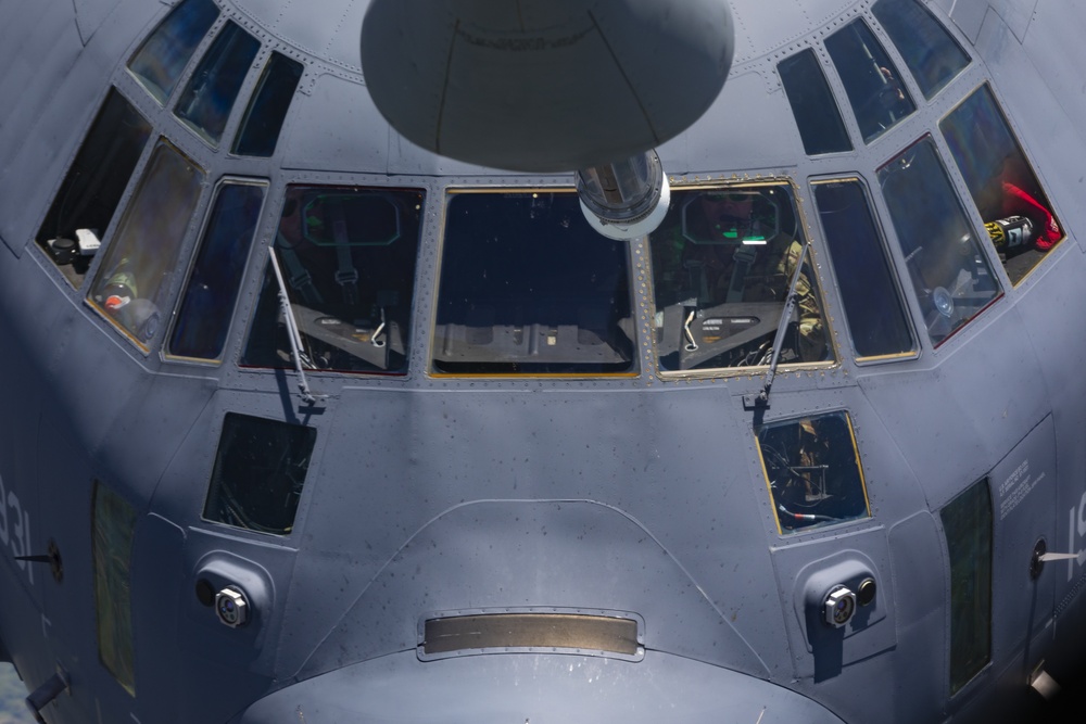 141st Air Refueling Squadron refuels EC-130J Commando Solo