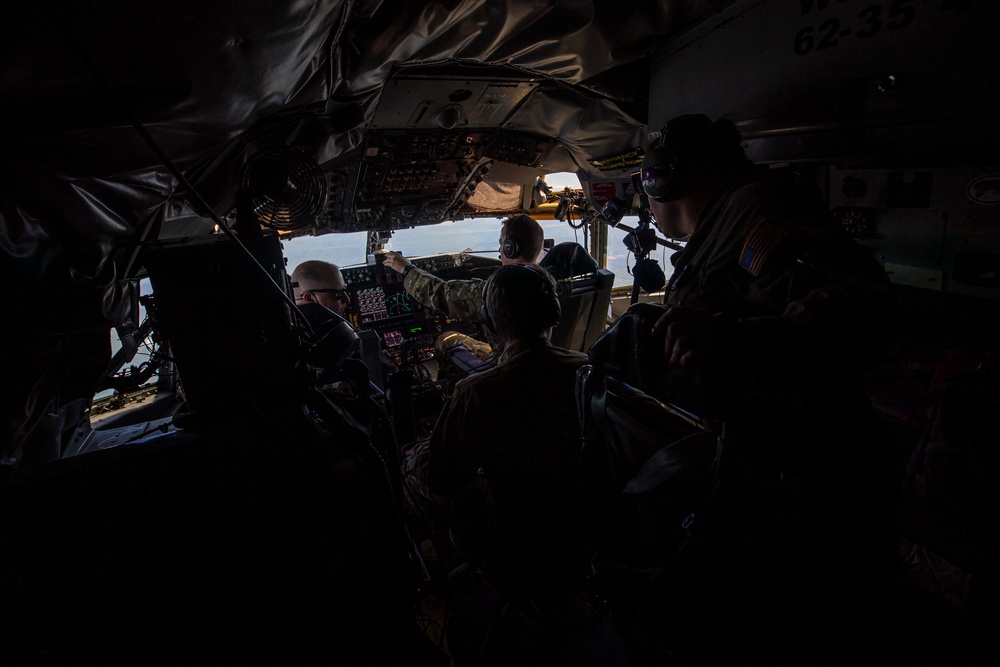 141st Air Refueling Squadron refuels EC-130J Commando Solo