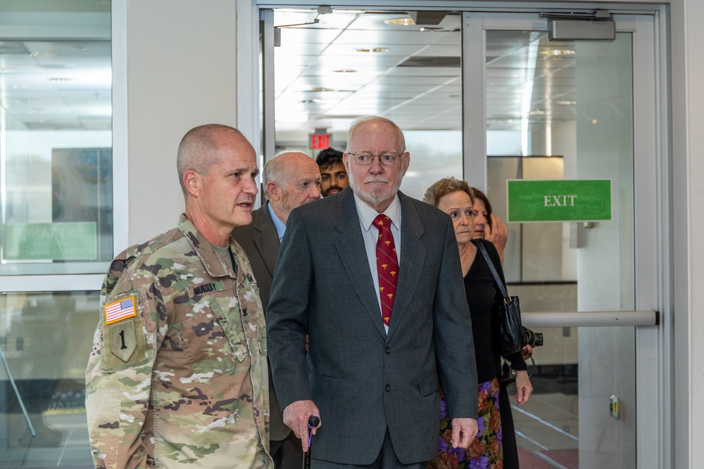 Retired Col. Dan Jarboe and Retired Col. Charles McQueen Visit Their Previous Command Post at Walter Reed Army Institute of Research.
