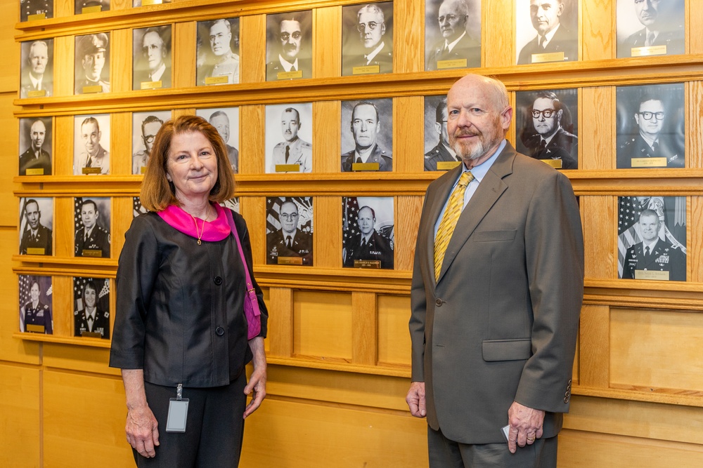 Retired Col. Dan Jarboe and Retired Col. Charles McQueen Visit Their Previous Command Post at Walter Reed Army Institute of Research.