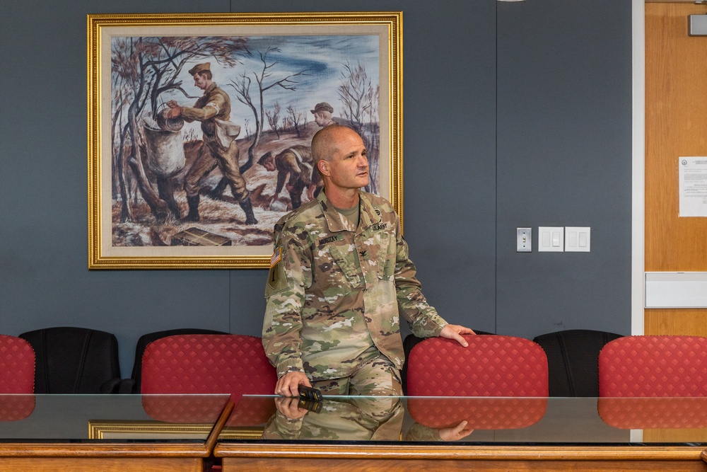Retired Col. Dan Jarboe and Retired Col. Charles McQueen Visit Their Previous Command Post at Walter Reed Army Institute of Research.