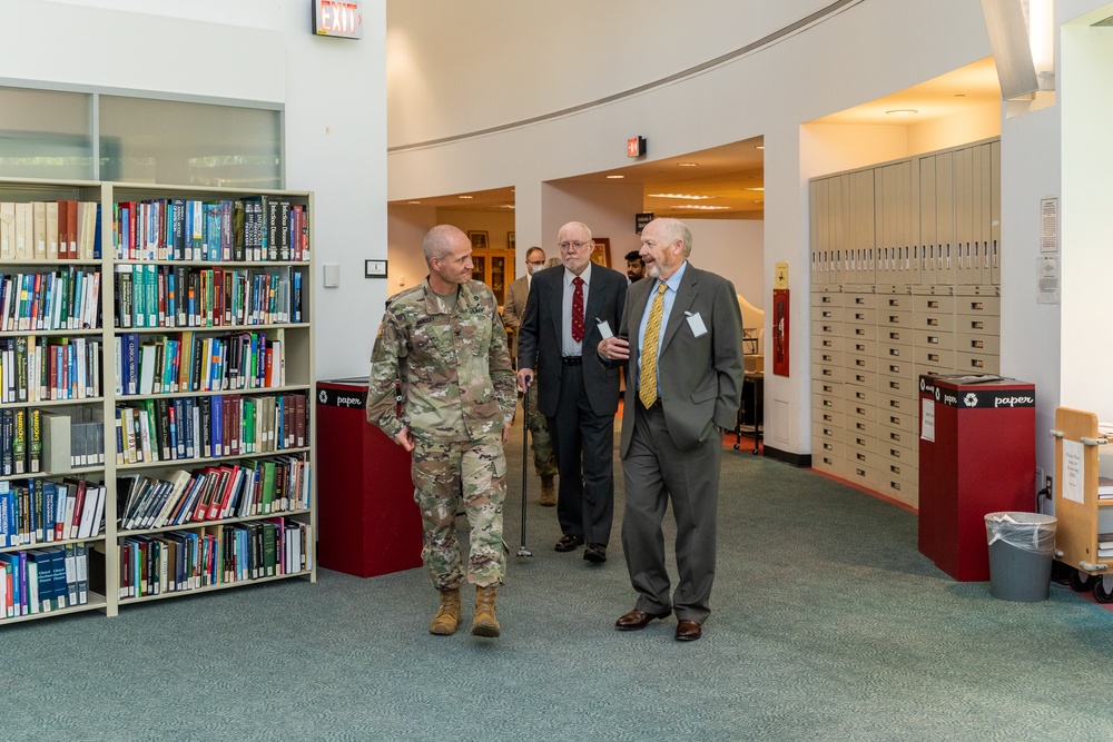 Retired Col. Dan Jarboe and Retired Col. Charles McQueen Visit Their Previous Command Post at Walter Reed Army Institute of Research.