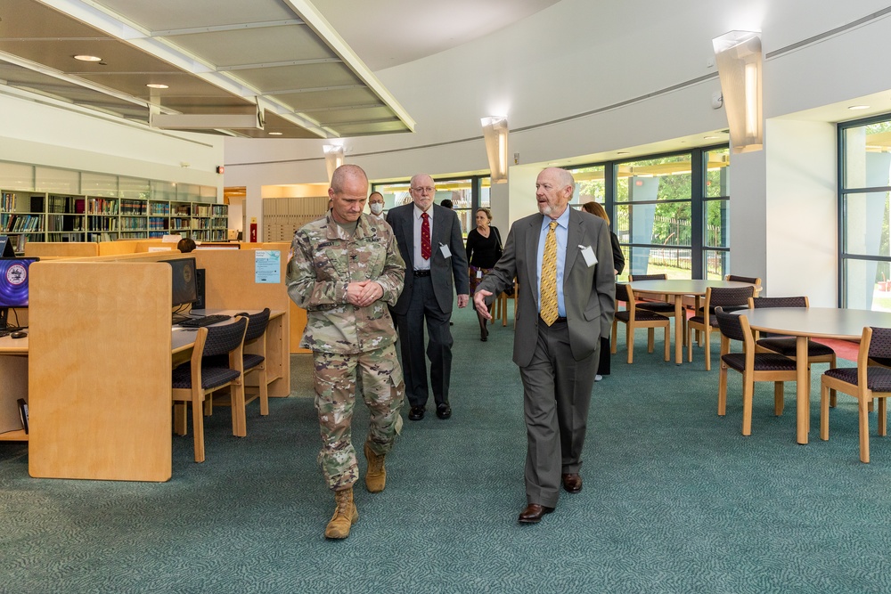 Retired Col. Dan Jarboe and Retired Col. Charles McQueen Visit Their Previous Command Post at Walter Reed Army Institute of Research.