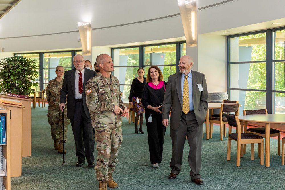 Retired Col. Dan Jarboe and Retired Col. Charles McQueen Visit Their Previous Command Post at Walter Reed Army Institute of Research.