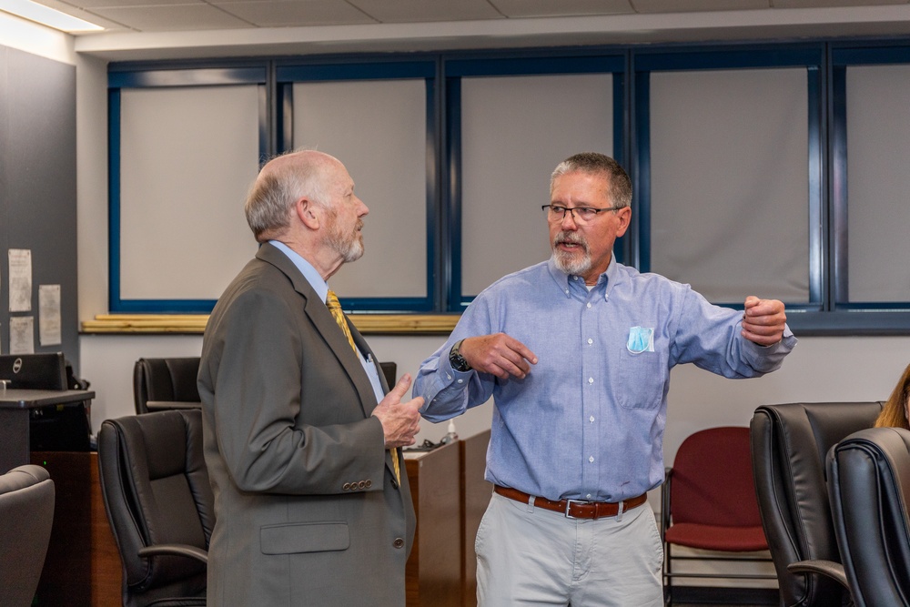 Retired Col. Dan Jarboe and Retired Col. Charles McQueen Visit Their Previous Command Post at Walter Reed Army Institute of Research.