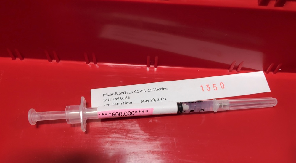 600,000th Vaccination administered at Javits Mass Vaccination Site in New York