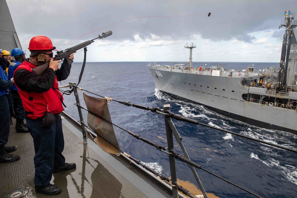 Arlington conducts an underway replenishment