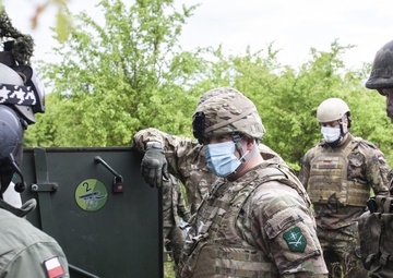 Visiting Krab crew members