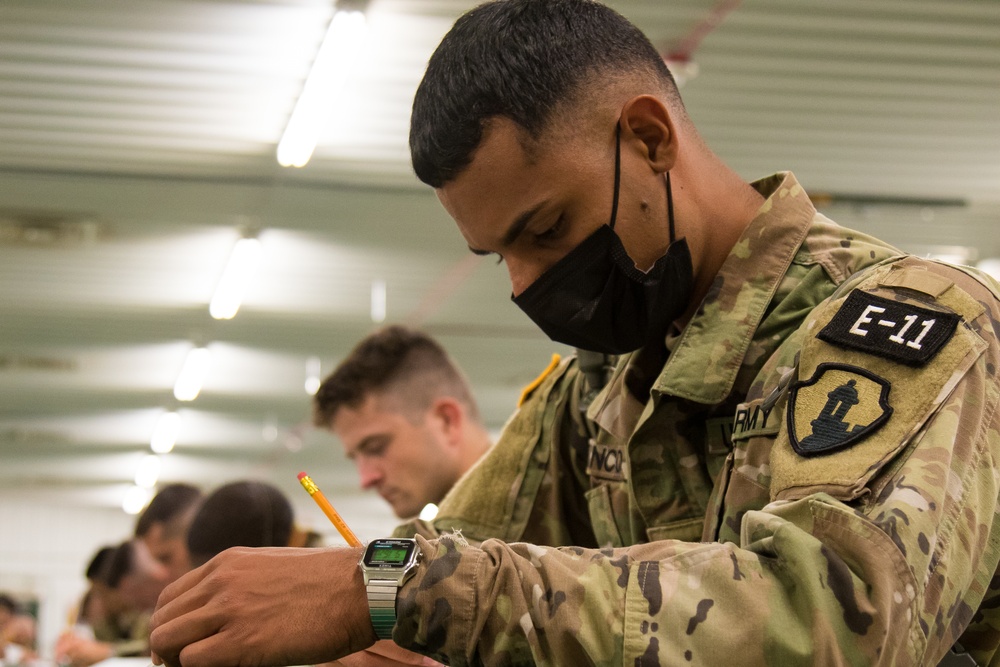 2021 U.S. Army Reserve Best Warrior Competition – Written Exam