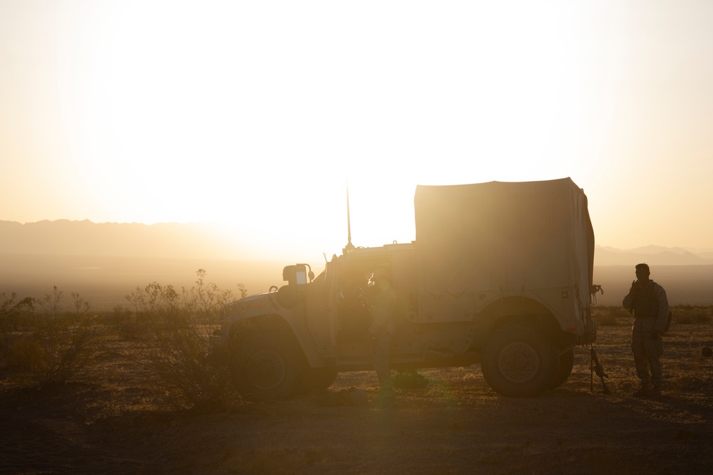Bravo Battery trains in supported convoy operations