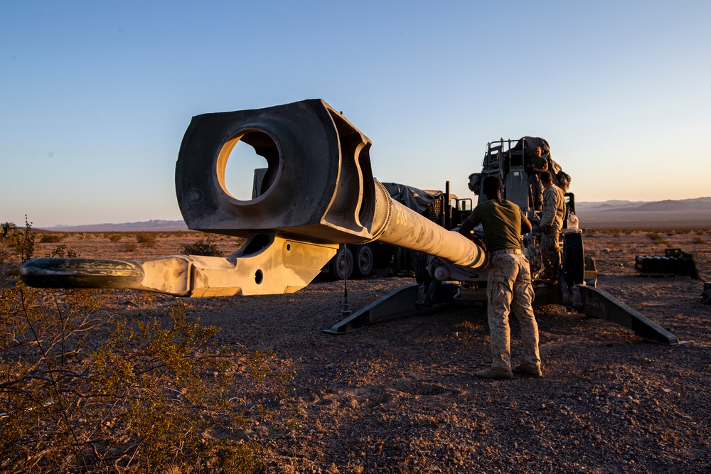 Rounds down range: Bravo Battery trains in supported convoy operations