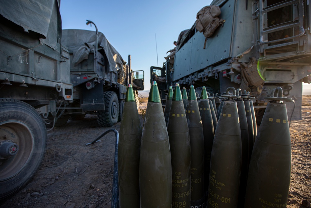 Rounds down range: Bravo Battery trains in supported convoy operations