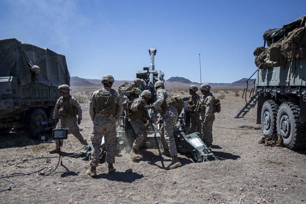 Rounds down range: Bravo Battery trains in supported convoy operations