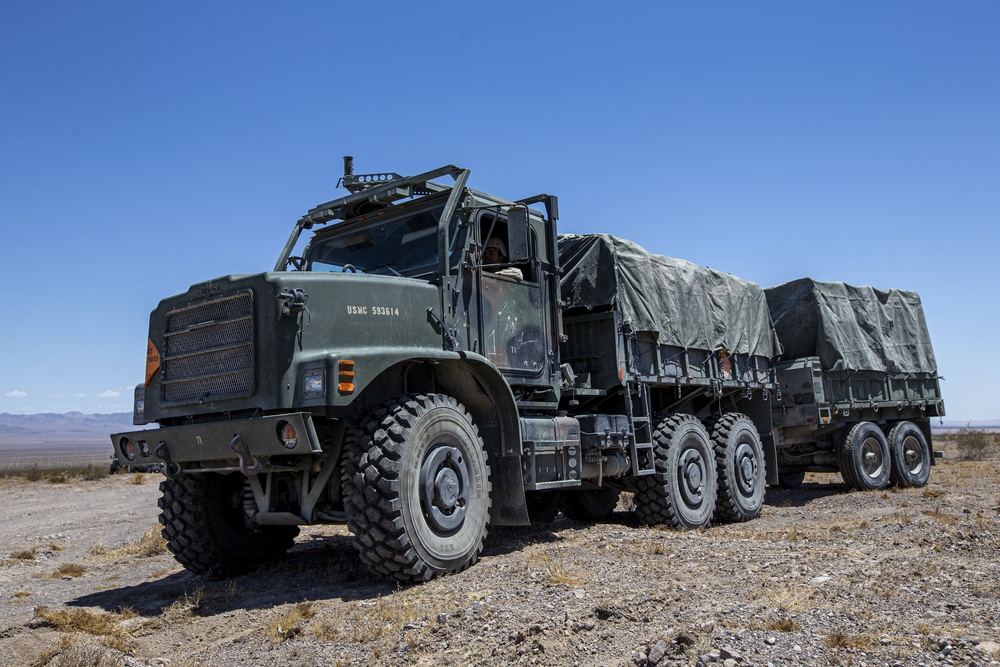 Rounds down range: Bravo Battery trains in supported convoy operations