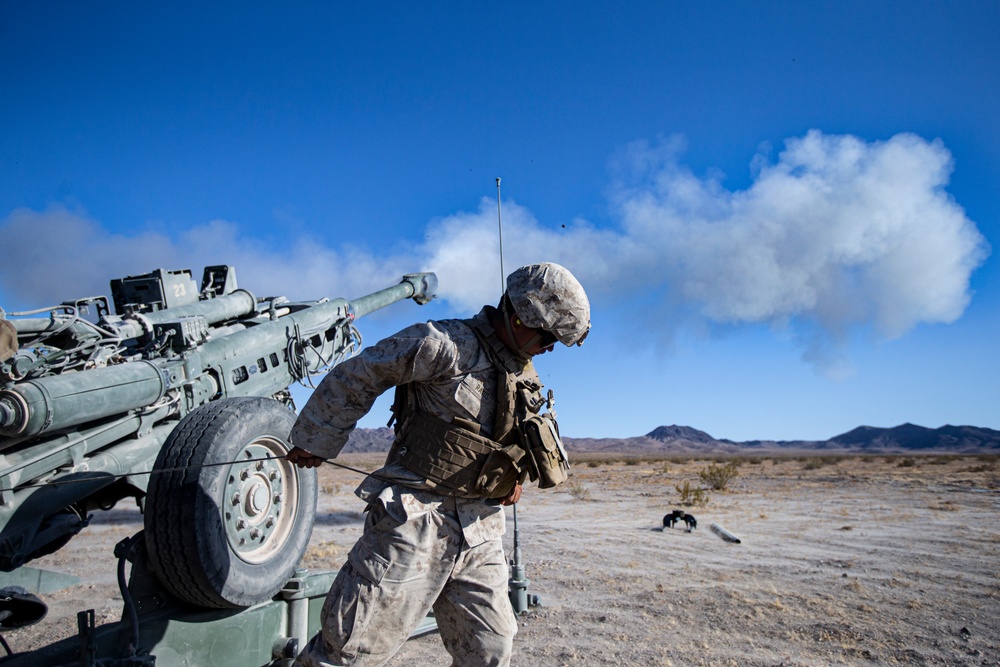 Rounds down range: Bravo Battery trains in supported convoy operations