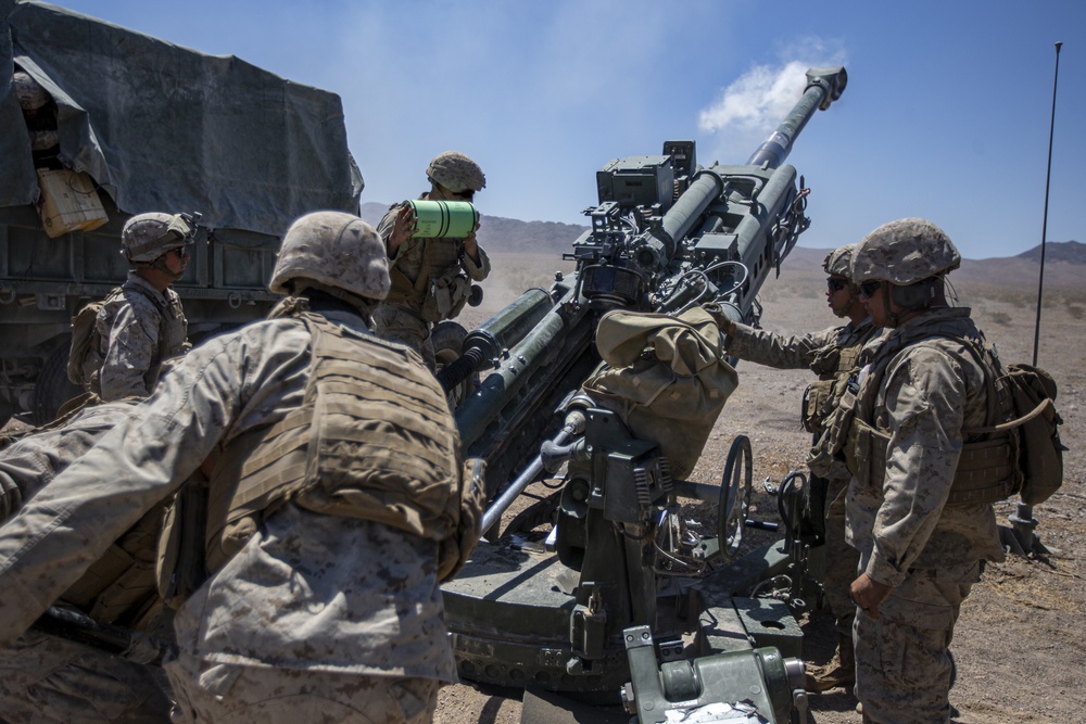 Rounds down range: Bravo Battery trains in supported convoy operations