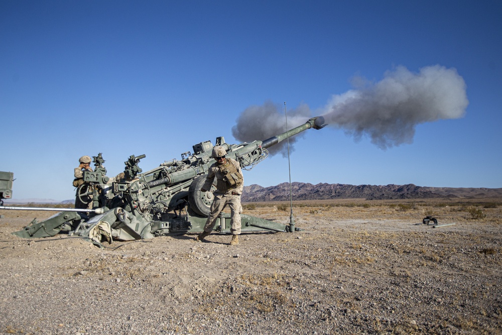 Rounds down range: Bravo Battery trains in supported convoy operations