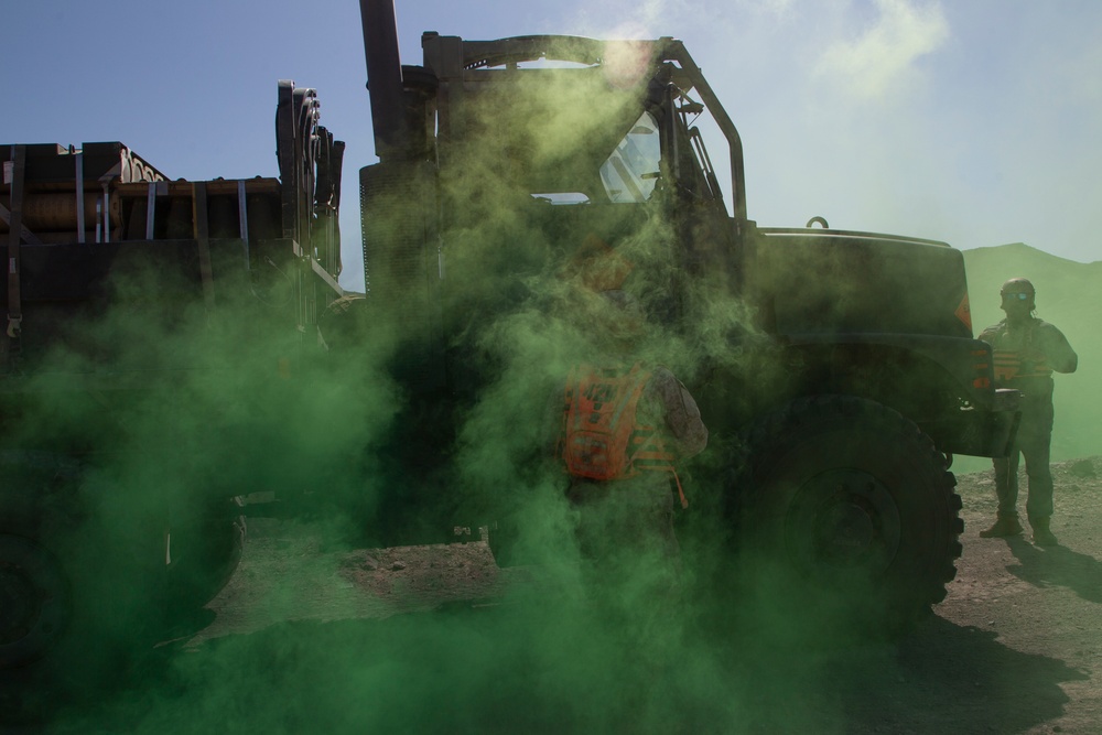 Bravo Battery trains in supported convoy operations