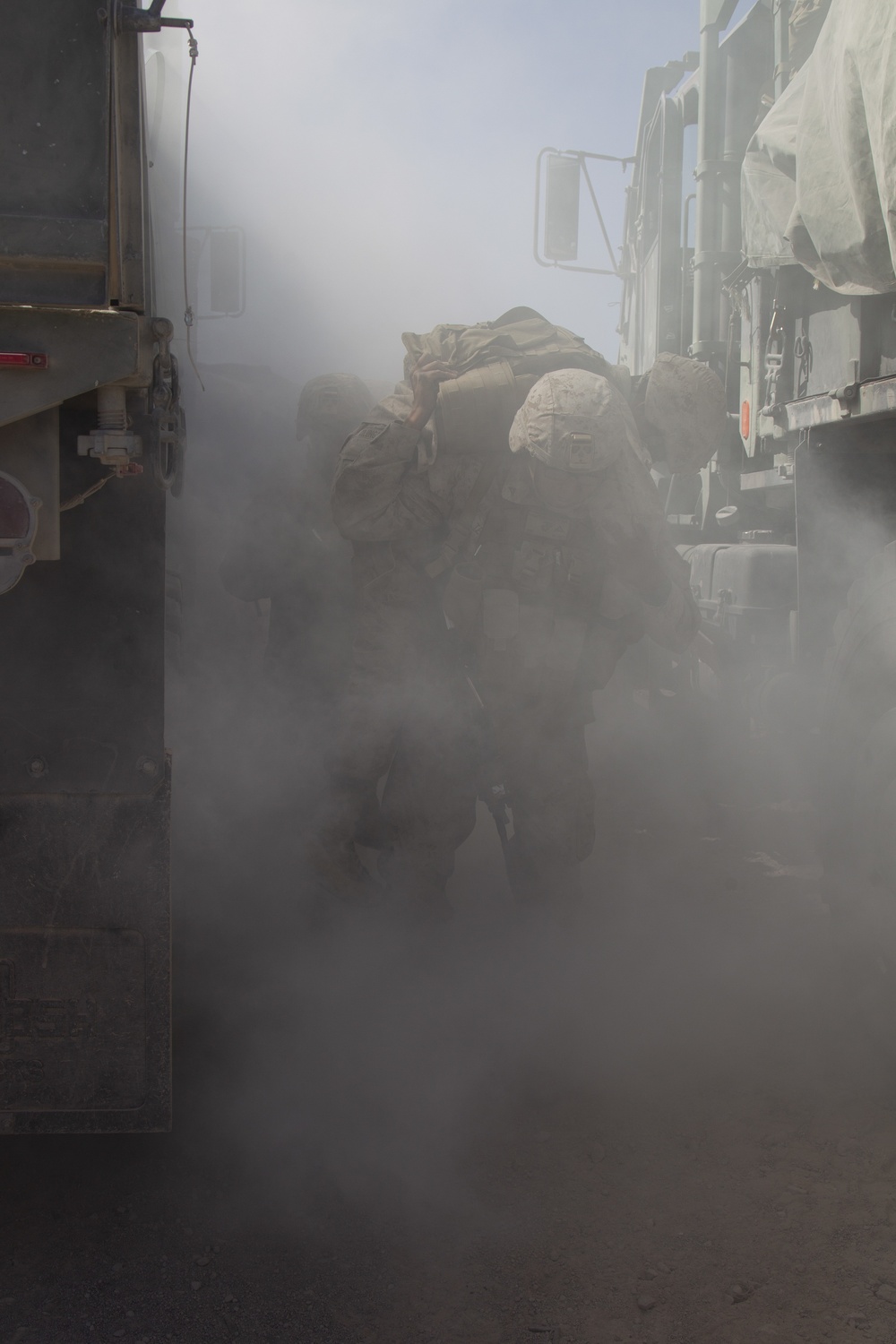Bravo Battery trains in supported convoy operations