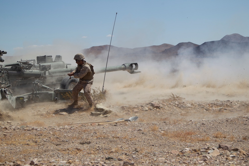 Bravo Battery trains in supported convoy operations