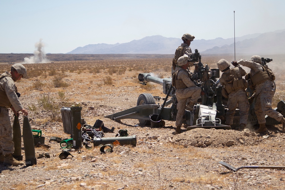 Bravo Battery trains in supported convoy operations