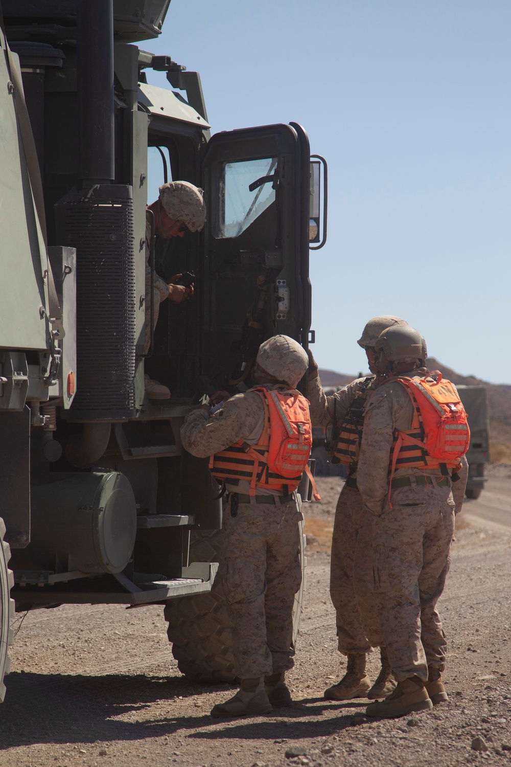 Bravo Battery trains in supported convoy operations