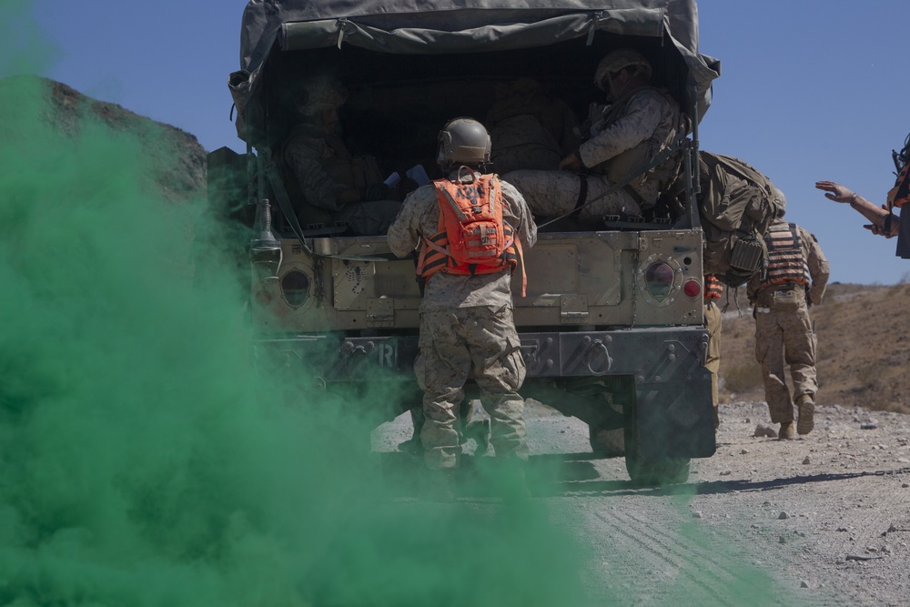 Bravo Battery trains in supported convoy operations