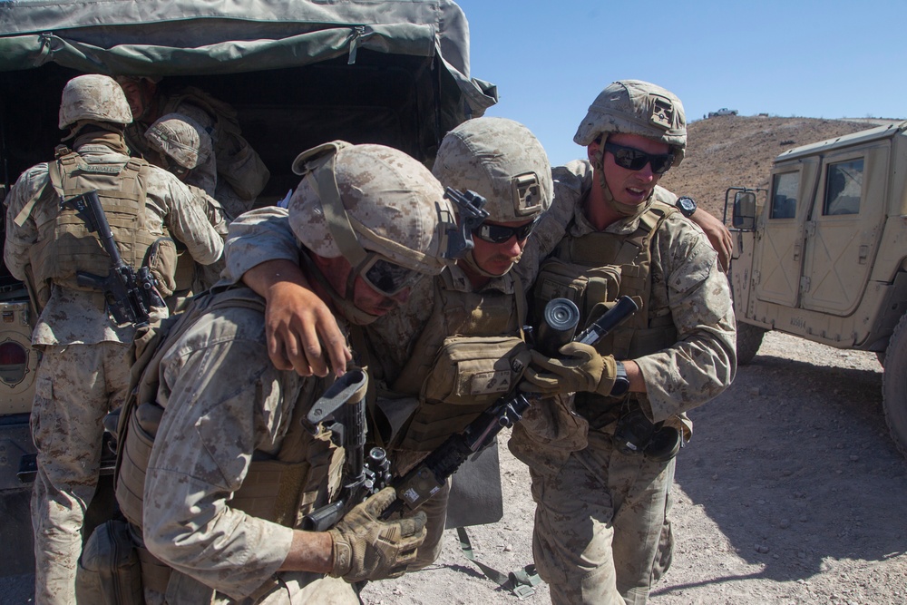 Bravo Battery trains in supported convoy operations