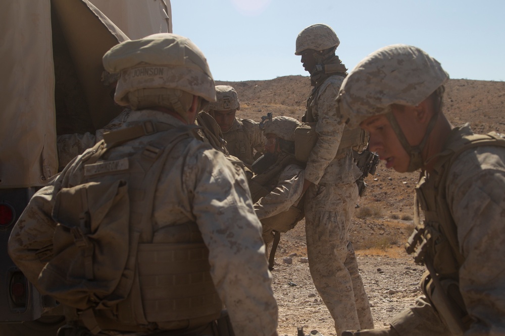 Bravo Battery trains in supported convoy operations